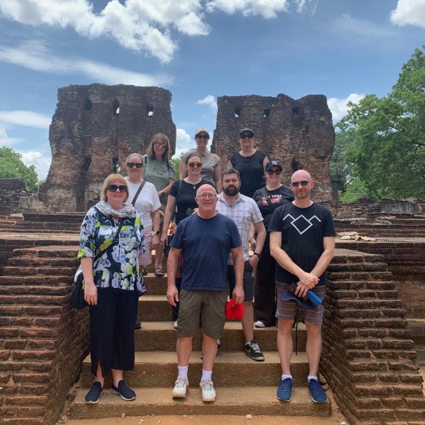 Agents at Polonnaruwa ruins, one of Sri Lanka's eight World Heritage sites